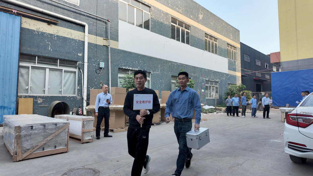 家具厂消防疏散演练现场