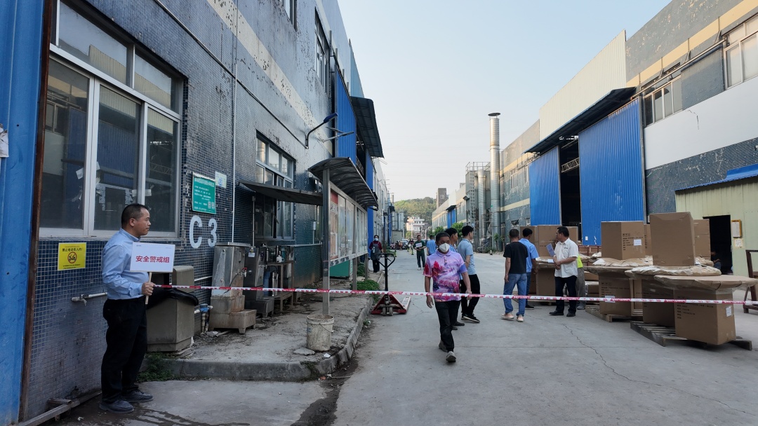 家具厂消防疏散演练现场